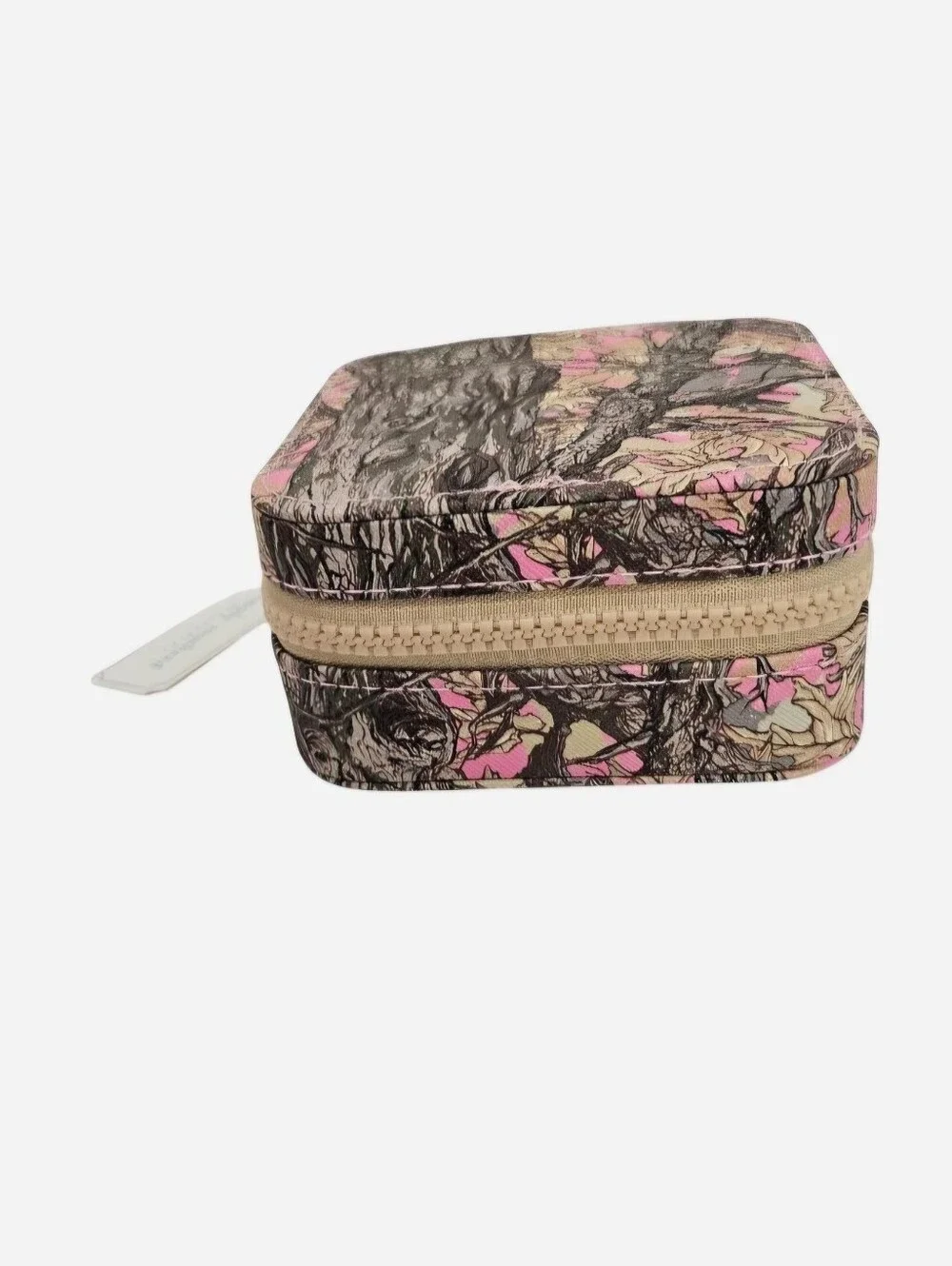 Simply Southern Pink Camo Jewelry Box with tree bark and leaves design NEW